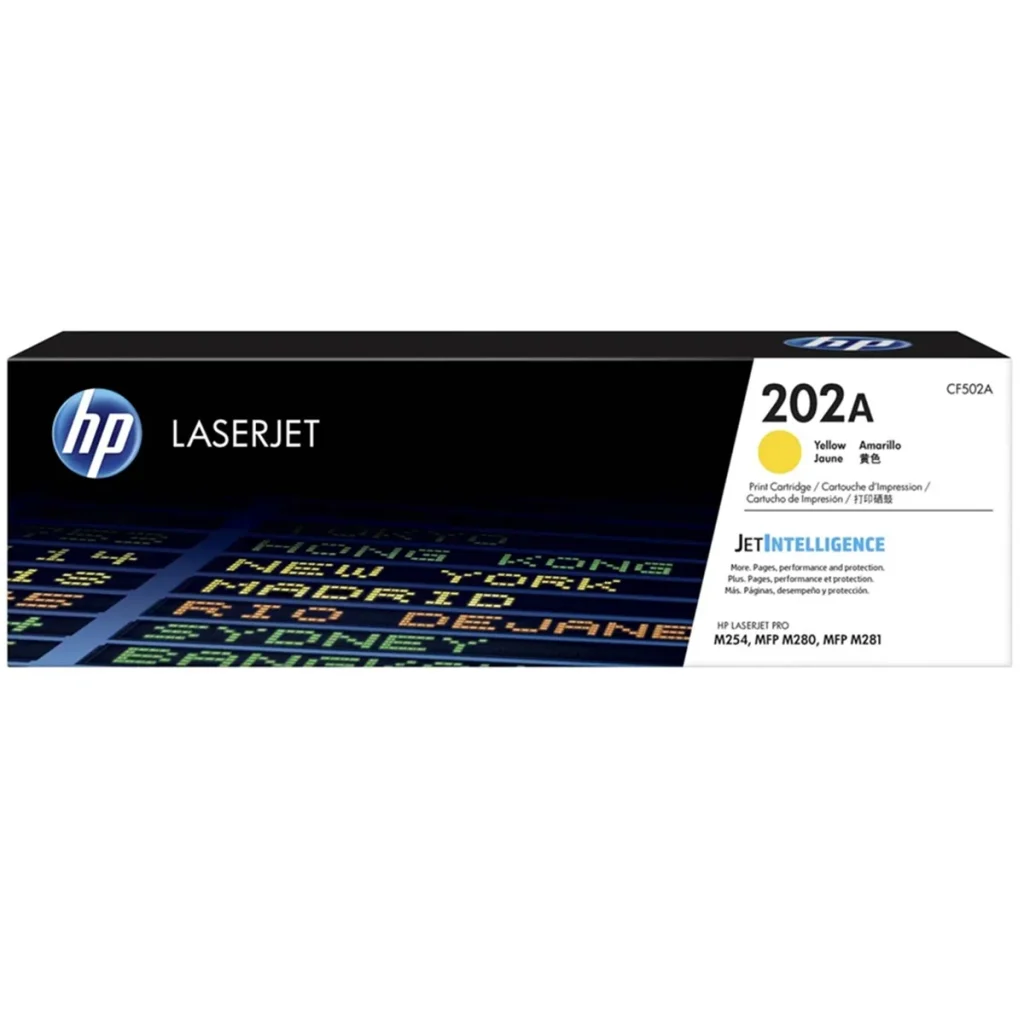 Toner original HP 202A CF502A amarelo 1.300 páginas