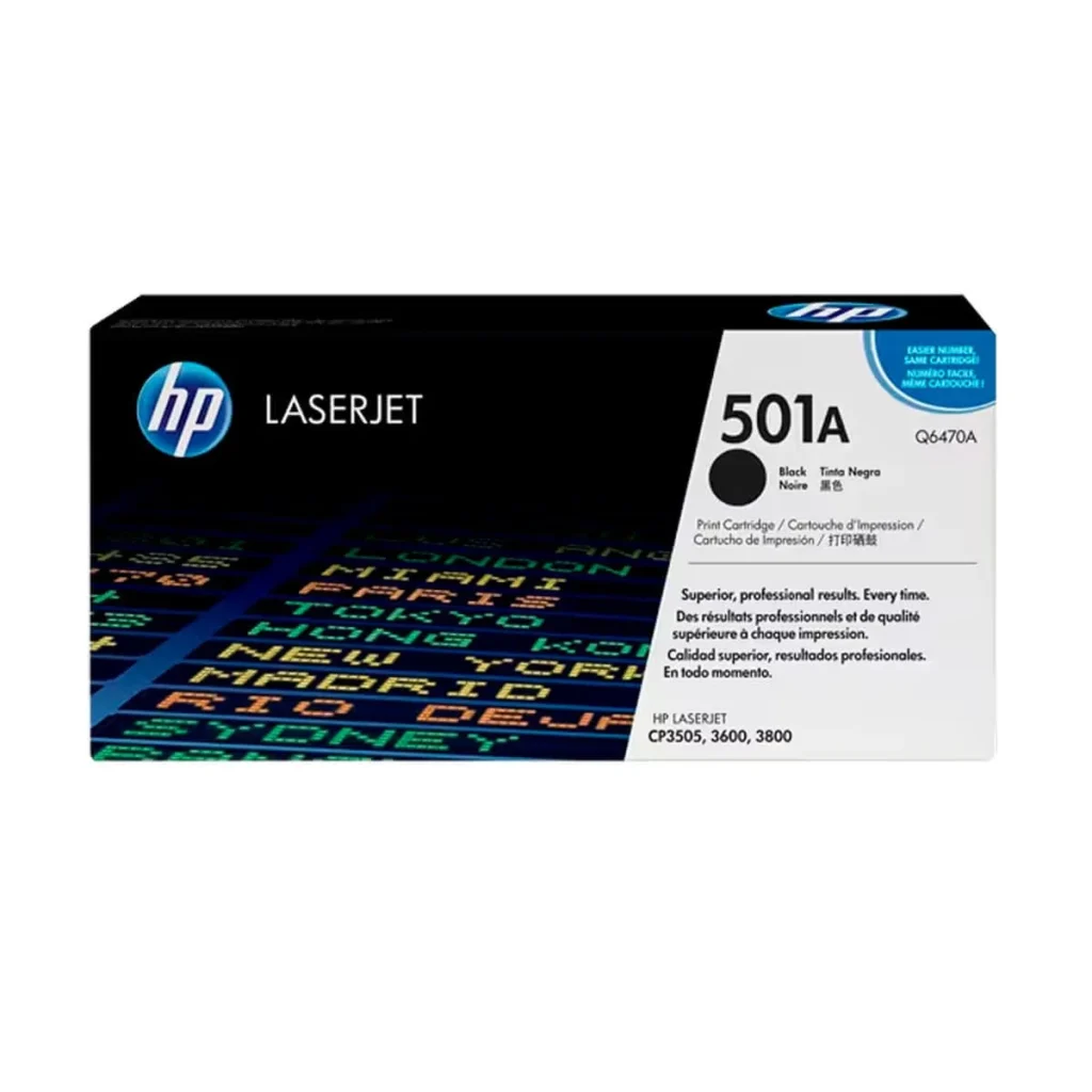 Toner original HP 501A Q6470A preto 6.000 páginas