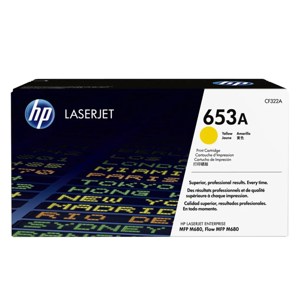 Toner original HP 653A CF322A amarelo 16.000 páginas