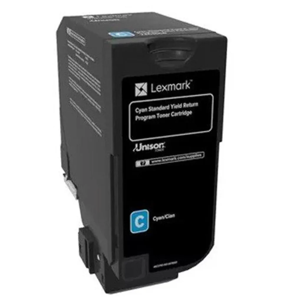 Toner original Lexmark 74C4SC0 ciano 7.000 páginas