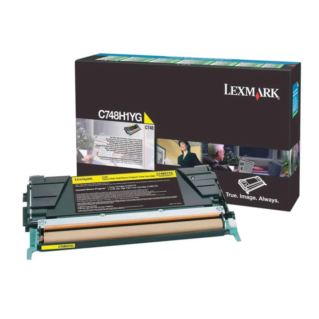 Toner original Lexmark C748H1YG amarelo 10.000 páginas
