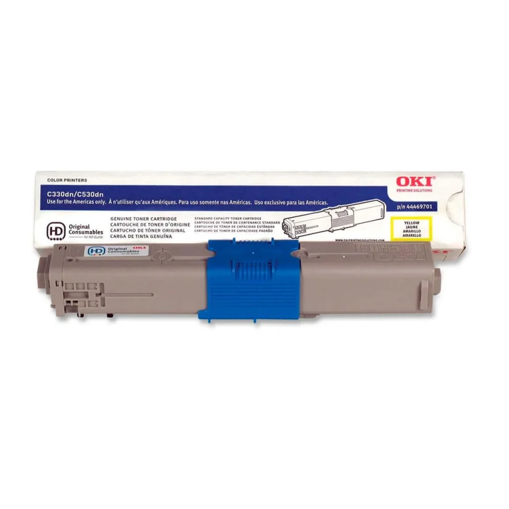 Toner original okidata 44469701 amarelo 3.000 páginas