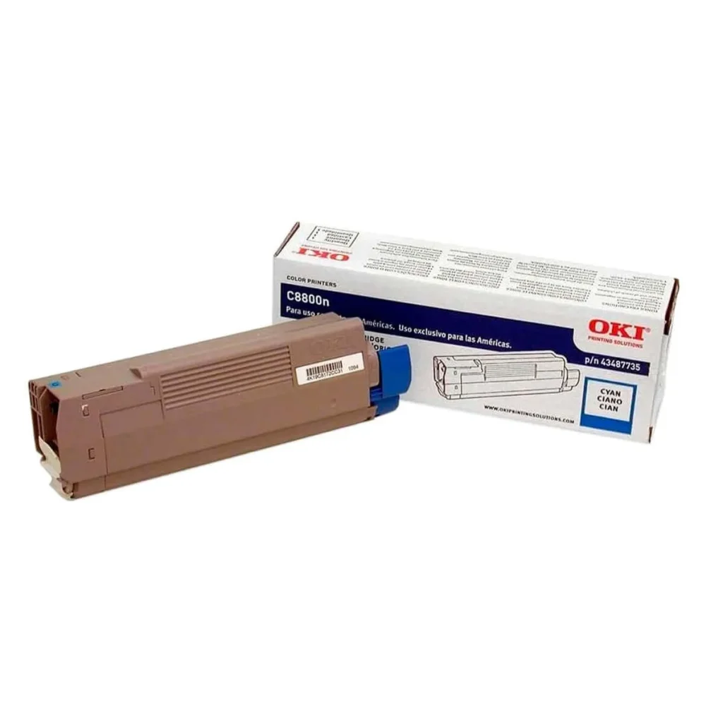 Toner original okidata C8800 43487735 ciano 6.000 páginas