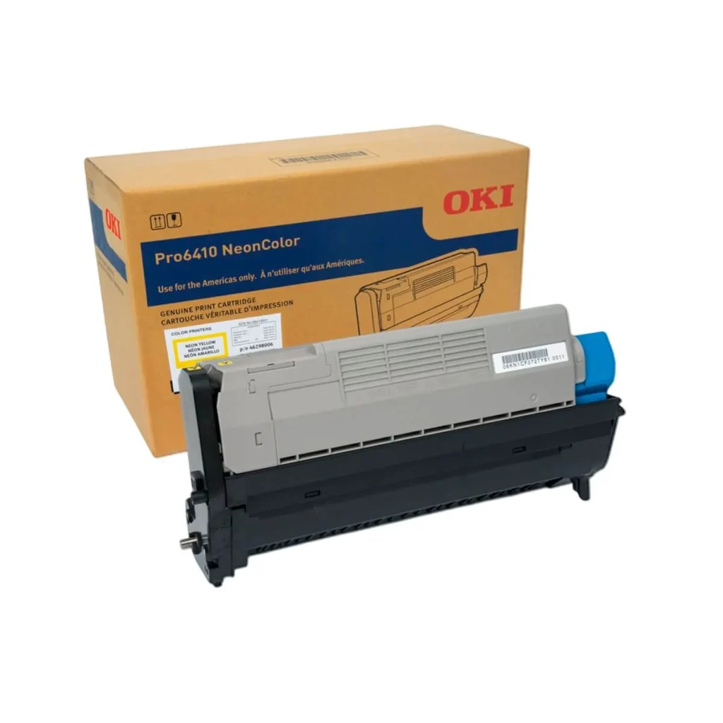 Toner original okidata PRO6410 46298006 amarelo Neon 6.000 páginas