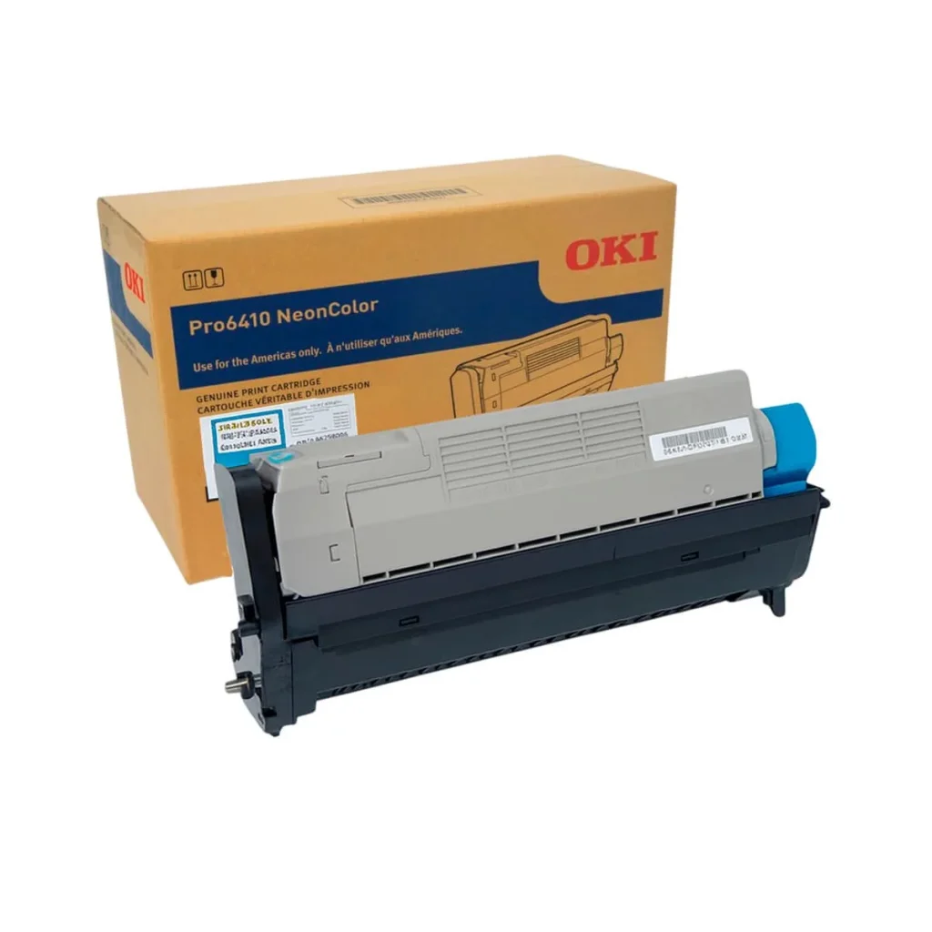 Toner original okidata PRO6410 46298008 ciano Neon 6.000 páginas