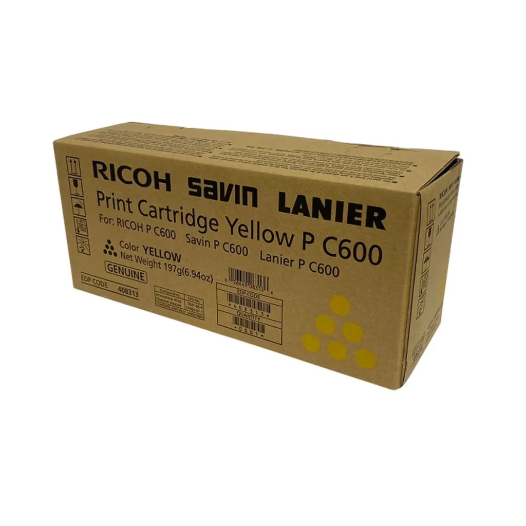 Toner original Ricoh p C600 amarelo 12.000 páginas