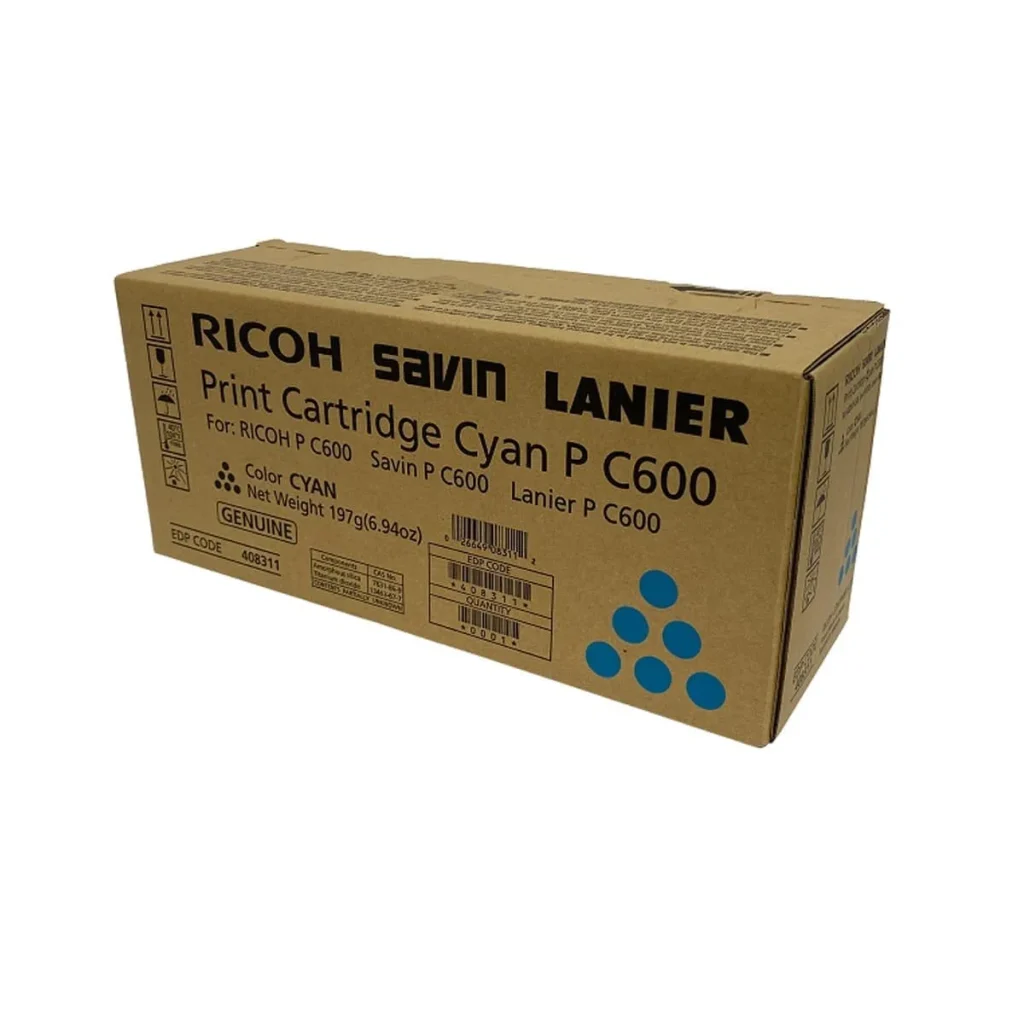 Toner original Ricoh p C600 ciano 12.000 páginas