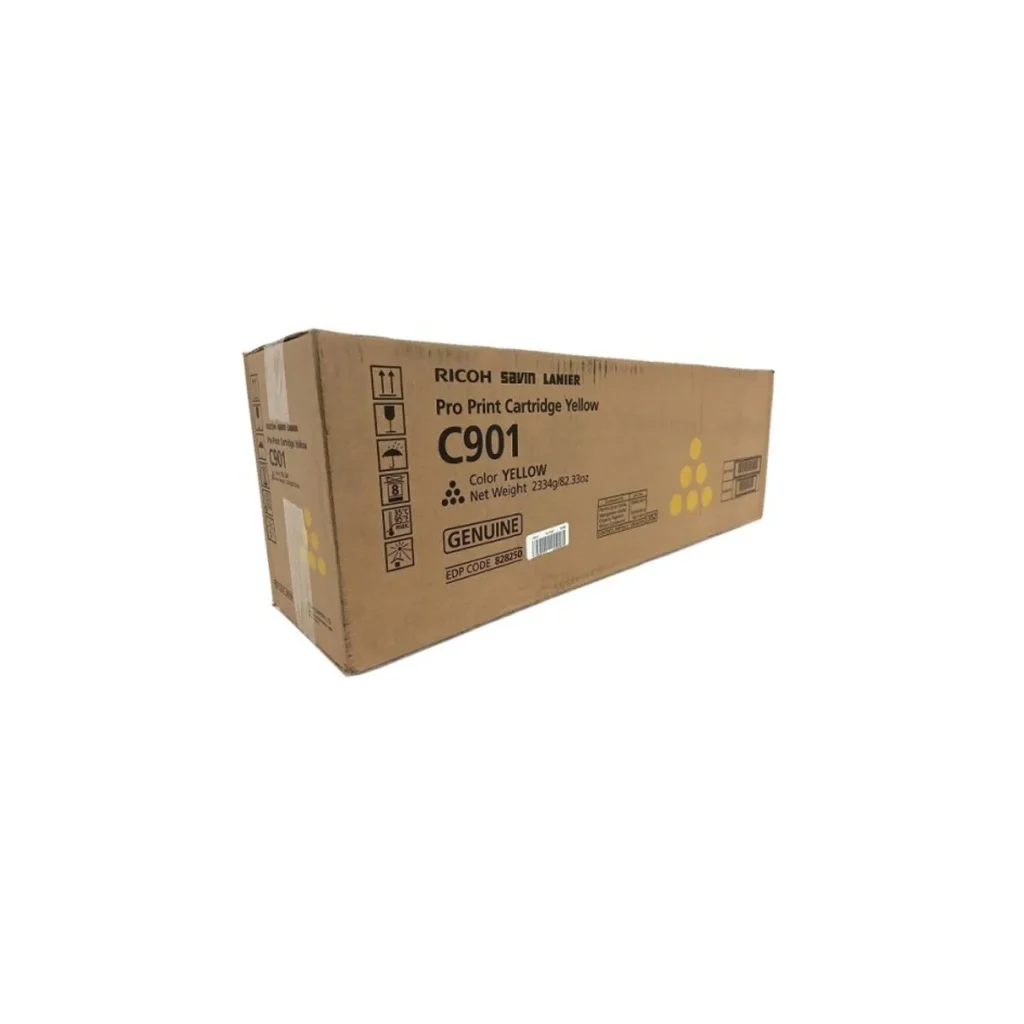 Toner original Ricoh Pro C901 C901S 828250 amarelo 63.000 páginas