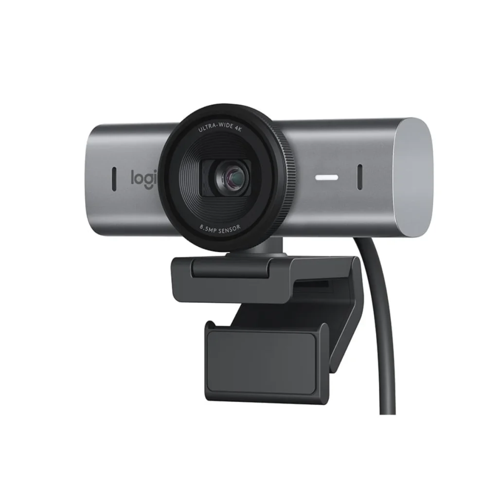 Webcam Logitech mx brio ultra HD 4K com microfone grafite