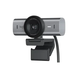Webcam Logitech MX Brio Ultra HD 4K com Microfone Grafite — H&H Suprimentos Corporativos